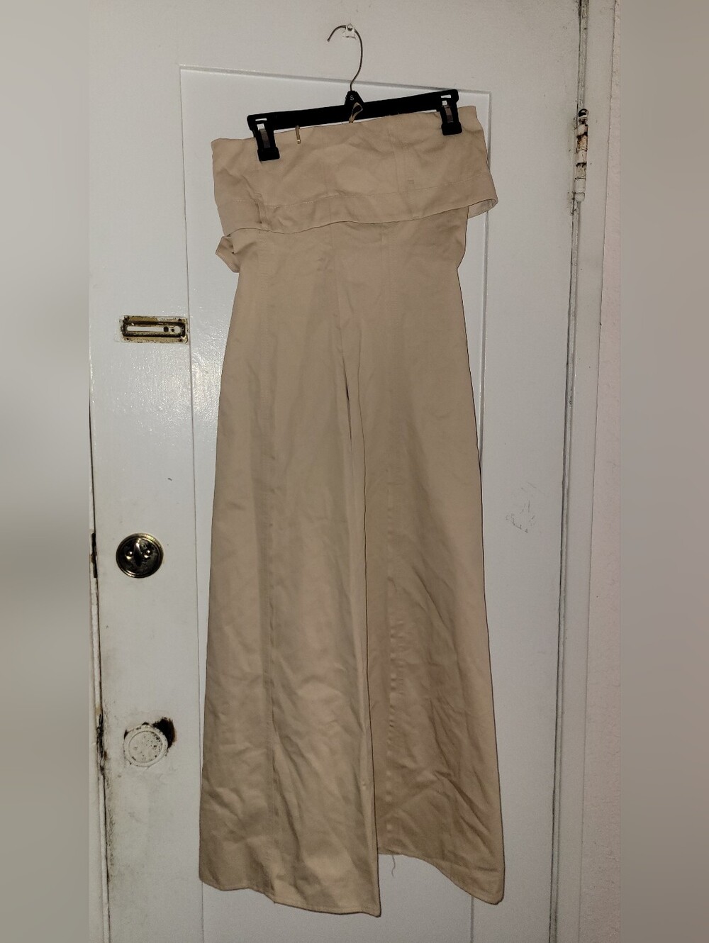 Zara Woman Beige  Sleeveless Dress Trench Straight Neck Size XS